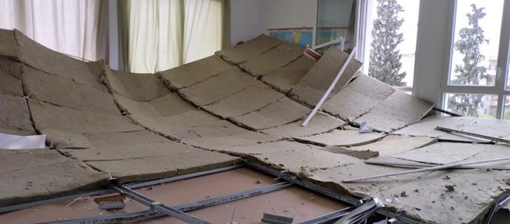 Θεσσαλονίκη: Εισαγγελική παρέμβαση για την κατάρρευση της «χάρτινης» οροφής σε σχολική αίθουσα