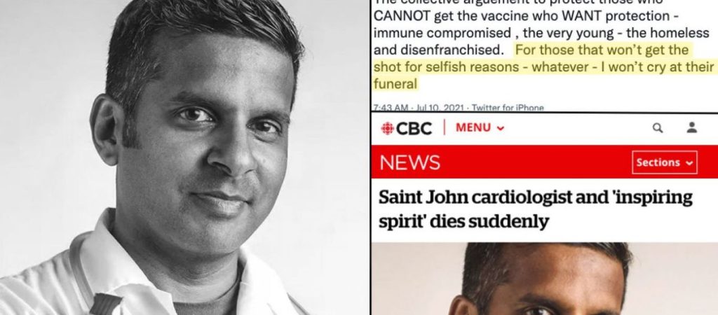 Πέθανε «ξαφνικά» μετά την 3η δόση ο γιατρός που είχε δηλώσει ότι «δεν θα κλάψει στην κηδεία των ανεμβολίαστων» (upd)