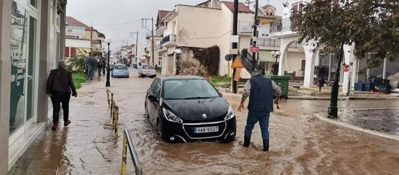 Διεκόπη η κυκλοφορία στην Πατρών – Πύργου λόγω πλημμύρας – Η δυτική Ελλάδα στη «δίνη» της κακοκαιρίας (βίντεο)