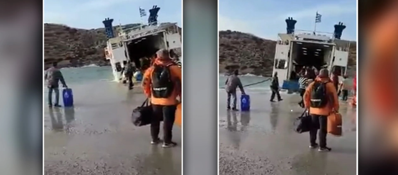 «Εξπρές Σκοπελίτης»: Βίντεο τρόμου με το πλοίο να προσπαθεί να δέσει στη Σχοινούσα με 9 μποφόρ