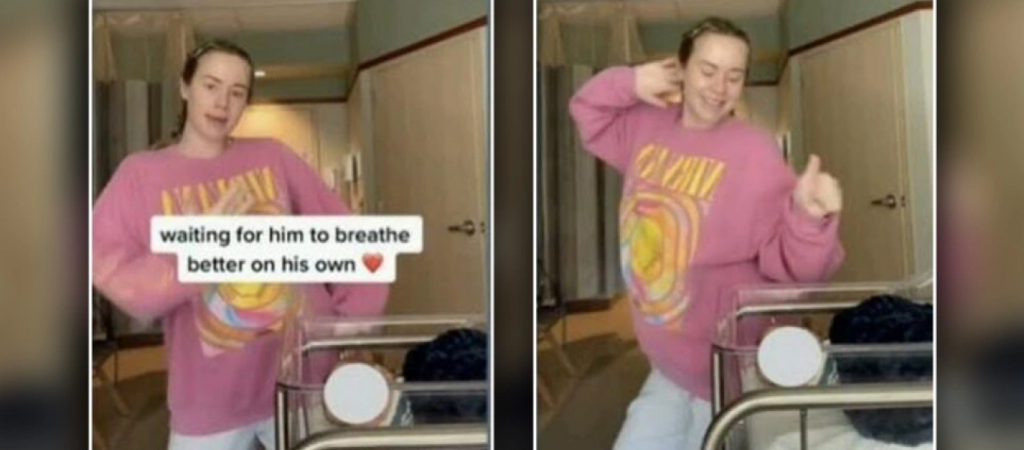 Μαμά influencer χορεύει δίπλα στο άρρωστο μωρό της στο νοσοκομείο και προκαλεί αντιδράσεις (βίντεο-φωτο)