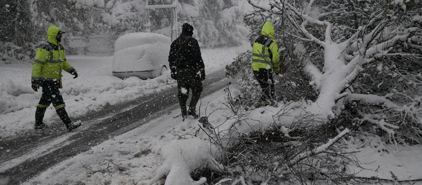 Προειδοποίηση για επικίνδυνες χιονοπτώσεις από την Πολιτική Προστασία και στην Εύβοια