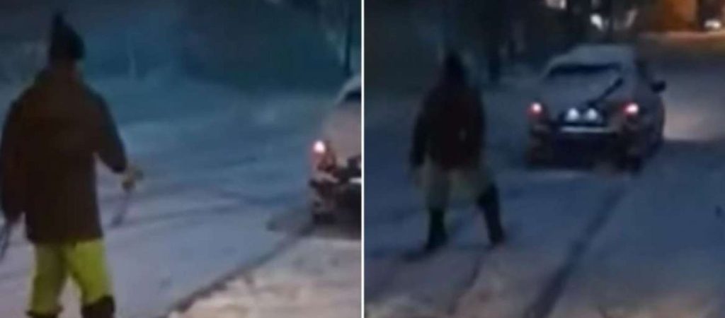 Λιβαδειά: Έκανε σκι στο δρόμο δεμένος πίσω από αυτοκίνητο (βίντεο)