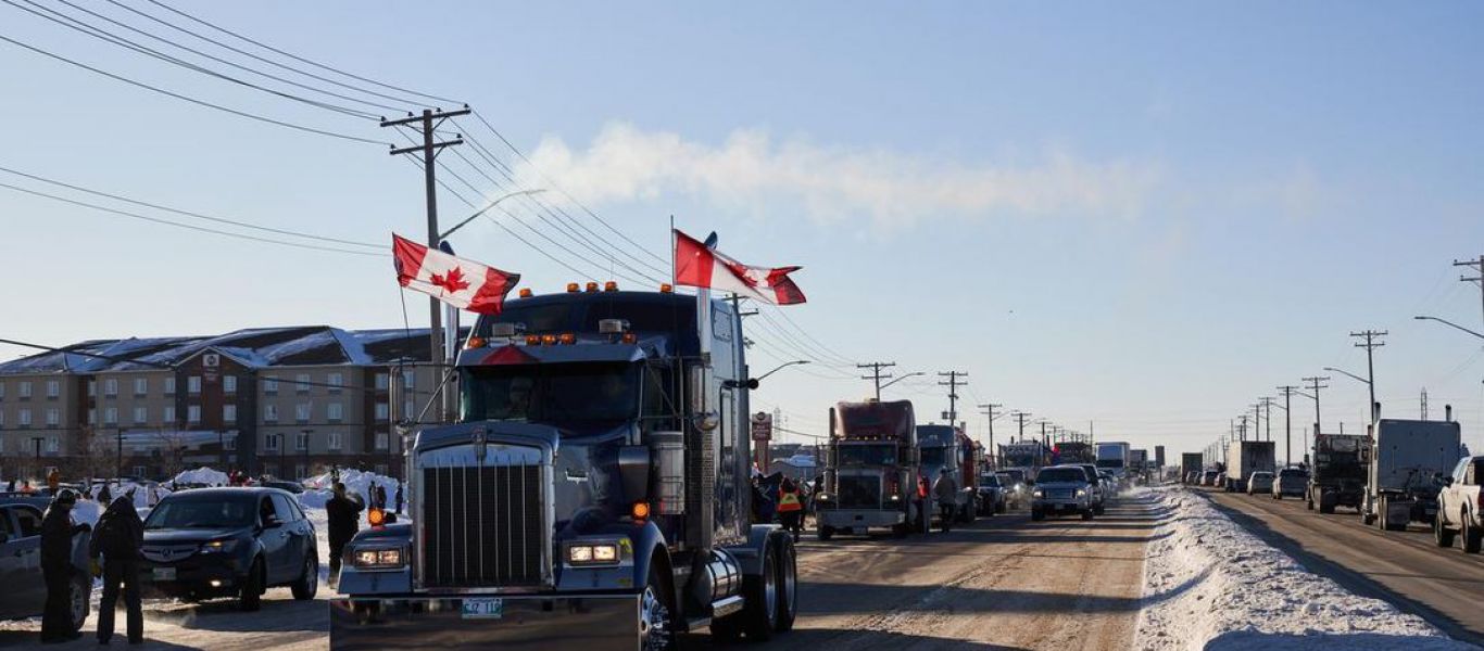 Kαναδάς: Το κονβόι της ελευθερίας κατευθύνεται προς την Οτάβα – Ξεσηκωμός εκατοντάδων χιλιάδων πολιτών