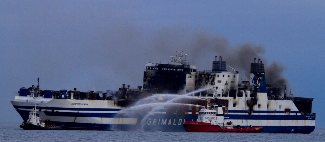 Euroferry Olympia: Εντοπίστηκε ακόμα μια απανθρακωμένη σορός στο μοιραίο πλοίο