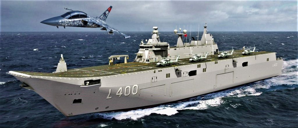 Έτοιμο να βγει στο Αιγαίο το πρώτο τουρκικό αεροπλανοφόρο (L-400 TCG Anadolu)