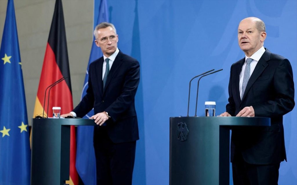 Ο.Σολτς & Γ.Στόλτενμπεργκ συμφώνησαν πώς «το ΝΑΤΟ δεν θα παρέμβει στρατιωτικά στον πόλεμο της Ουκρανίας»