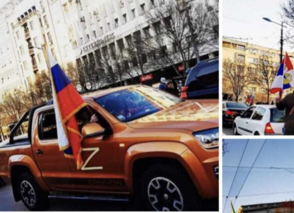 Πορεία διαμαρτυρίας για τη στήριξη του καθεστώτος Ζελένσκι και την πολεμική κατά της Ρωσίας από Έλληνες σήμερα