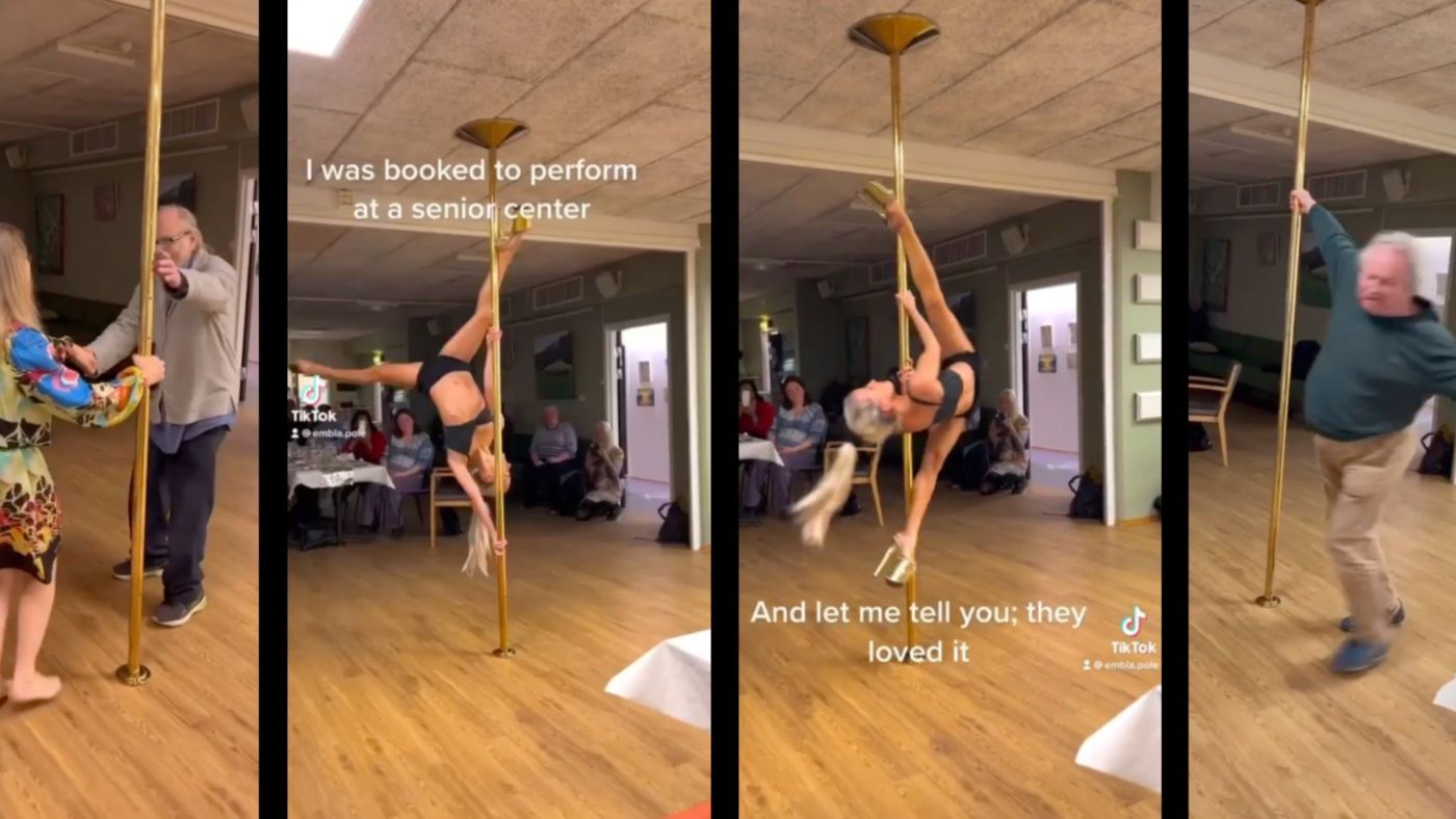 Χορεύτρια pole dancing χόρεψε σε οίκο ευγηρίας και οι ηλικιωμένοι προσπάθησαν… να τη μιμηθούν! (βίντεο)
