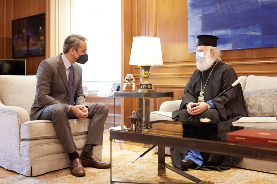 Με τον Πατριάρχη Αλεξάνδρειας συναντήθηκε ο Κυριάκος Μητσοτάκης
