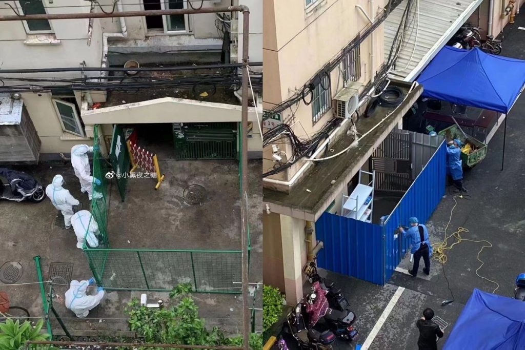 Σανγκάη: Χτίζουν φράχτες μπροστά από κτίρια που έχουν κρούσματα κορωνοϊού (φώτο)