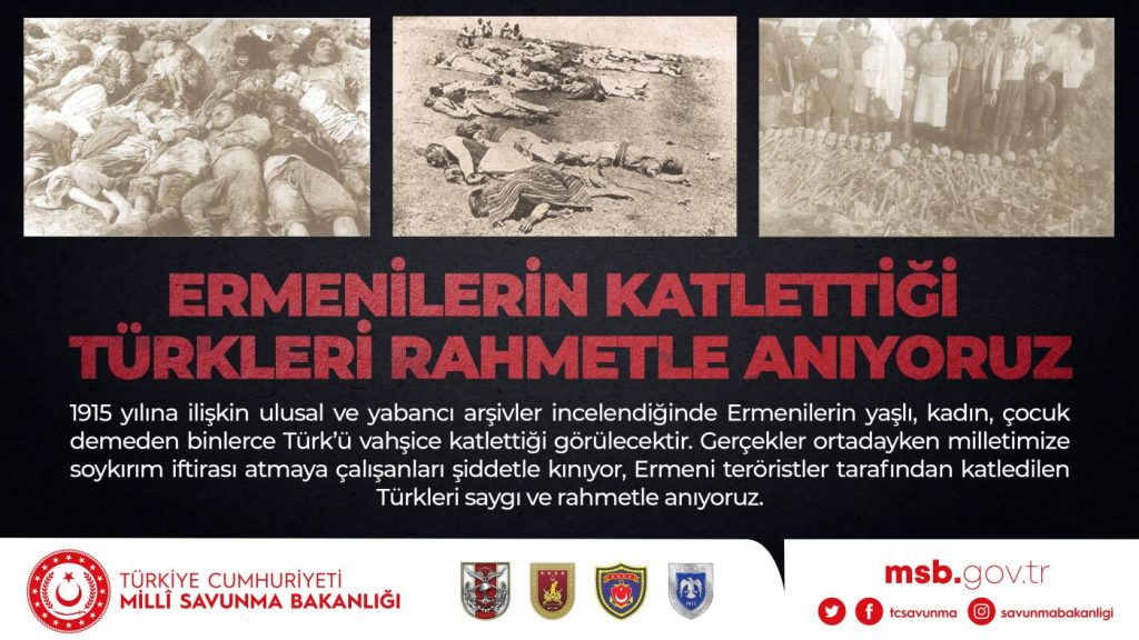 Αθλιότητα από του τουρκικό ΥΠΑΜ: «Οι Αρμένιοι έσφαξαν χιλιάδες Τούρκους το 1915» (φώτο)