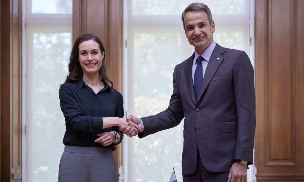 Οι κοινές δηλώσεις του Κυριάκου Μητσοτάκη με τη Σάνα Μάριν (βίντεο) (upd)