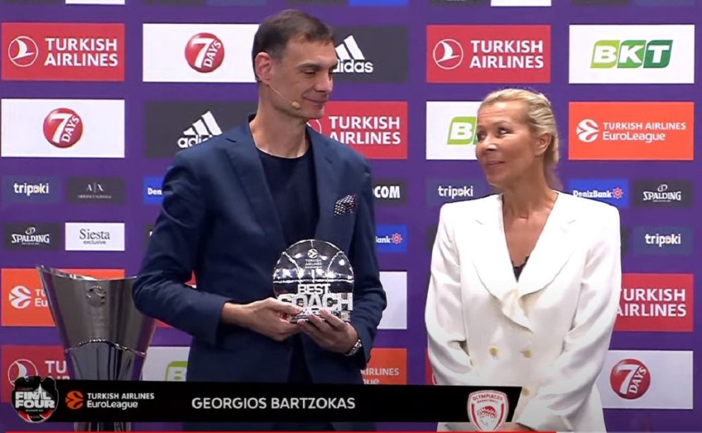Euroleague: Προπονητής της χρονιάς ο Γ.Μπαρτζώκας