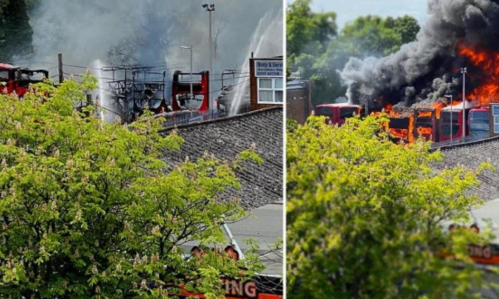 Βρετανία: Tεράστια έκρηξη σε αμαξοστάσιο του Λονδίνου – Φωτιά σε λεωφορεία