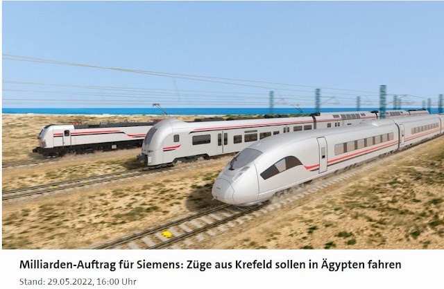Αίγυπτος: Παραγγελία δισεκατομμυρίων από τη Siemens για την διασύνδεση της χώρας με τρένα
