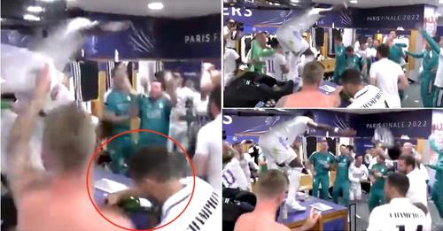 Champions League: Ο Ε.Αζάρ προσπάθησε να «ποτίσει» σαμπάνια τον γιο του Τ.Κρόος (βιντεο)
