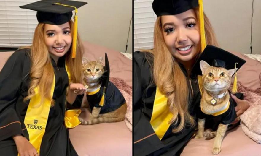 ΗΠΑ: Φοιτήτρια πήρε πτυχίο μέσω zoom μαζί με την γάτα της