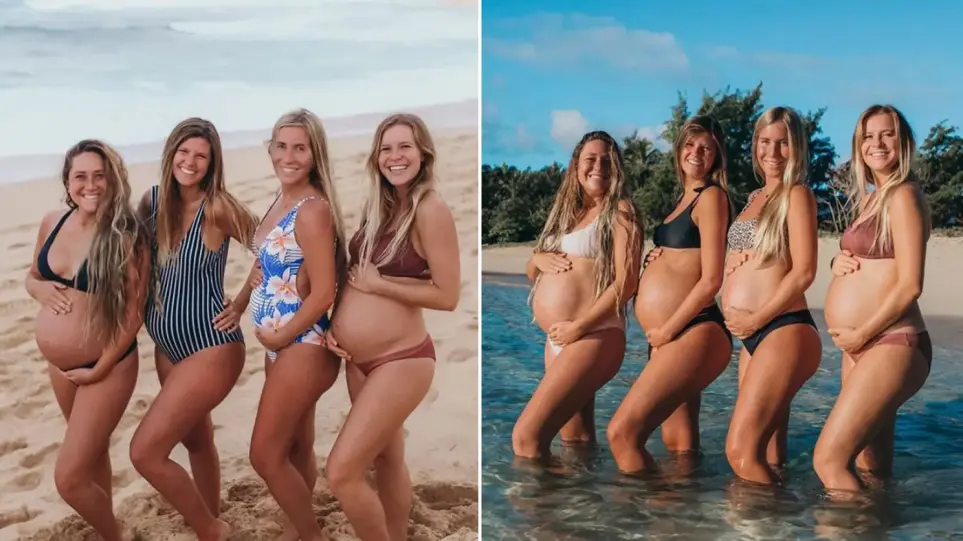 Τέσσερις φίλες έμειναν για 2η φορά ταυτόχρονα έγκυες και έγιναν viral στο TikTok
