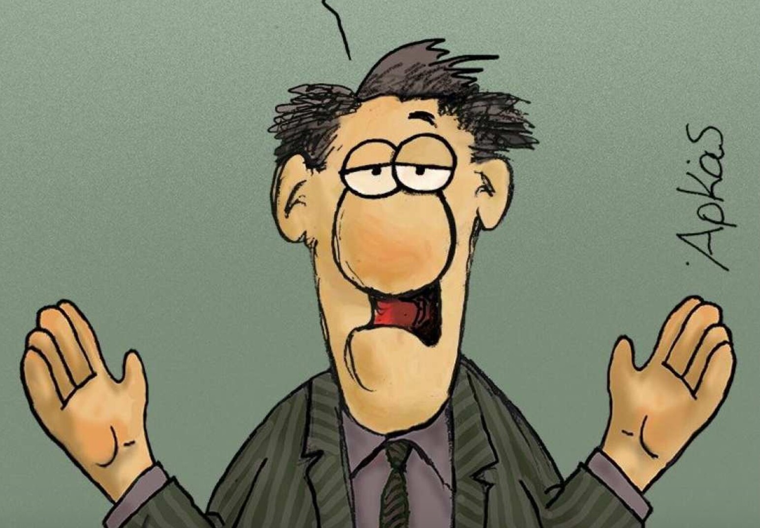 Το σκίτσο του Αρκά για την κακοκαιρία Genesis και το τριήμερο του Αγίου Πνεύματος