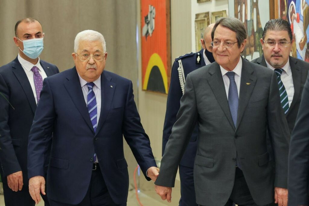 Ν.Αναστασιάδης: Συνάντηση με τον Πρόεδρο της Παλαιστίνης Μ.Αμπάς – «Απογοήτευση για την απόρριψη των μέτρων από την Τουρκία»