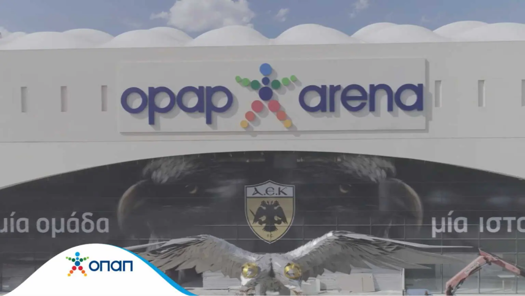 ΑΕΚ: Τοποθετήθηκε το όνομα της «OPAP Arena» στην κεντρική είσοδο του γηπέδου