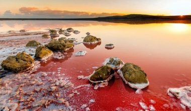 Η κόκκινη λίμνη της Κριμαίας που μοιάζει βγαλμένη από ταινία επιστημονικής φαντασίας