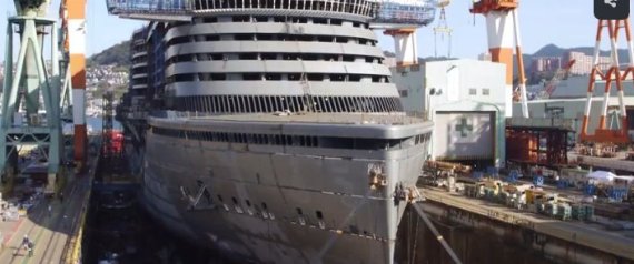 Δείτε πώς κατασκευάζεται ένα κρουαζιερόπλοιο – Εντυπωσιακές εικόνες!