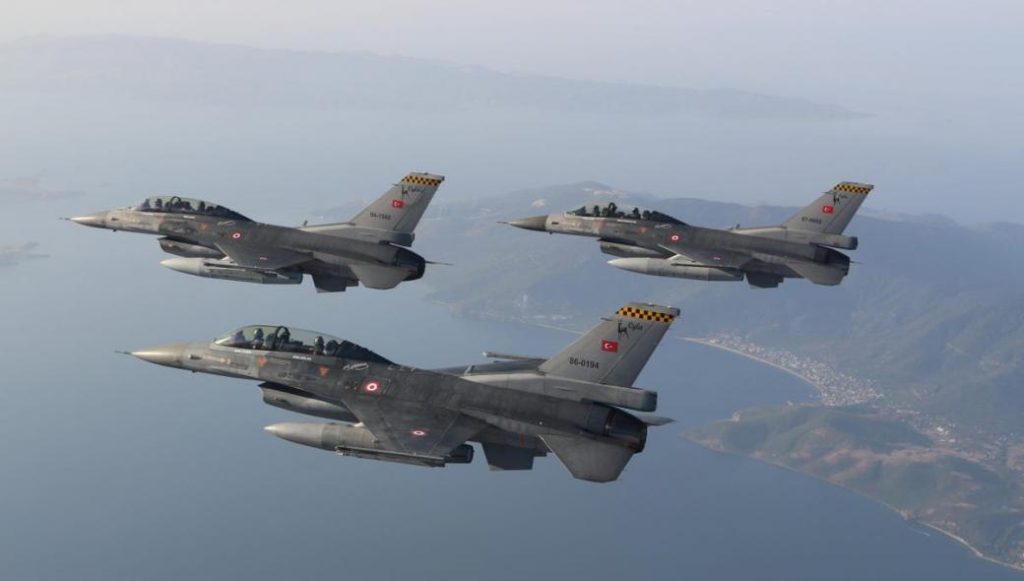 11 παραβιάσεις του εναέριου χώρου σήμερα από τουρκικά μαχητικά F-16