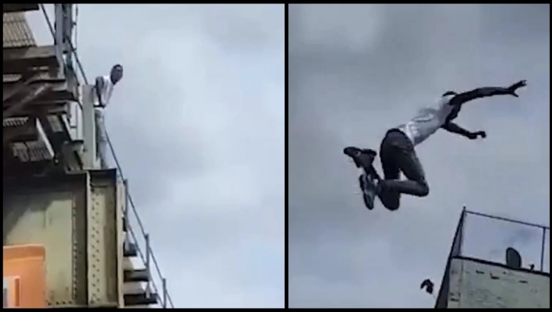 Τύφλα να’χει ο Spiderman: Ο 27χρονος έκανε ένα απίστευτο άλμα για να γλιτώσει από τους αστυνομικούς
