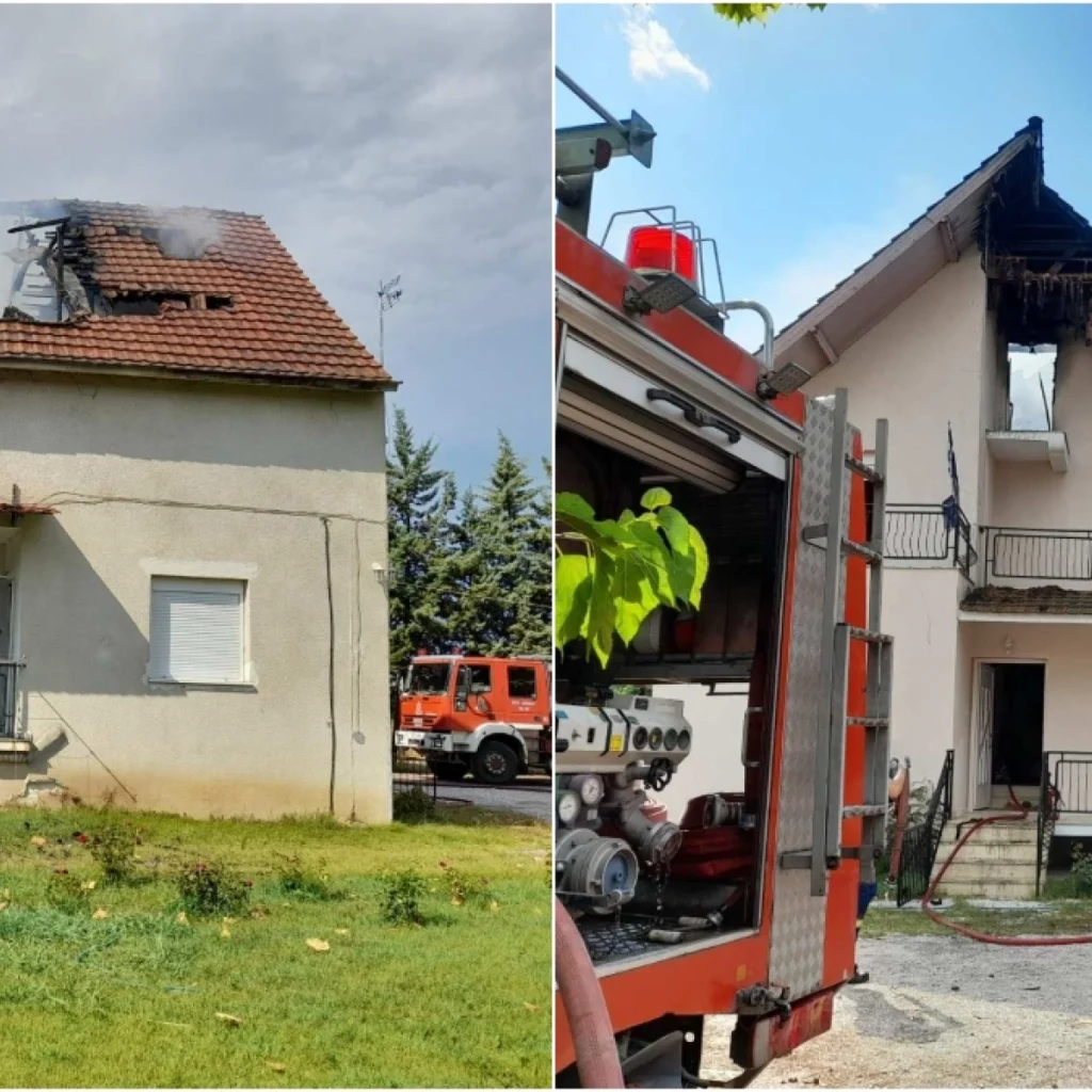Λάρισα: Κεραυνός χτύπησε σπίτι – Κάηκε η στέγη
