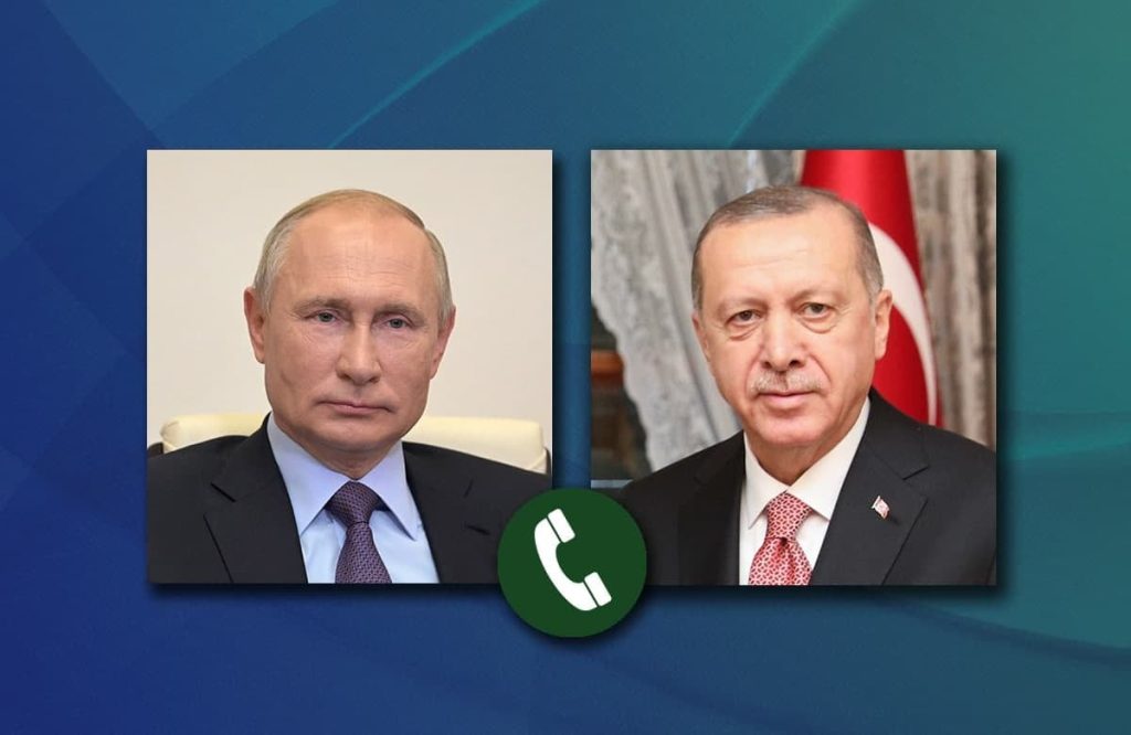 Τηλεφωνική επικοινωνία Ρ.Ερντογάν –  Β.Πούτιν για Συρία και για ουκρανικά σιτηρά