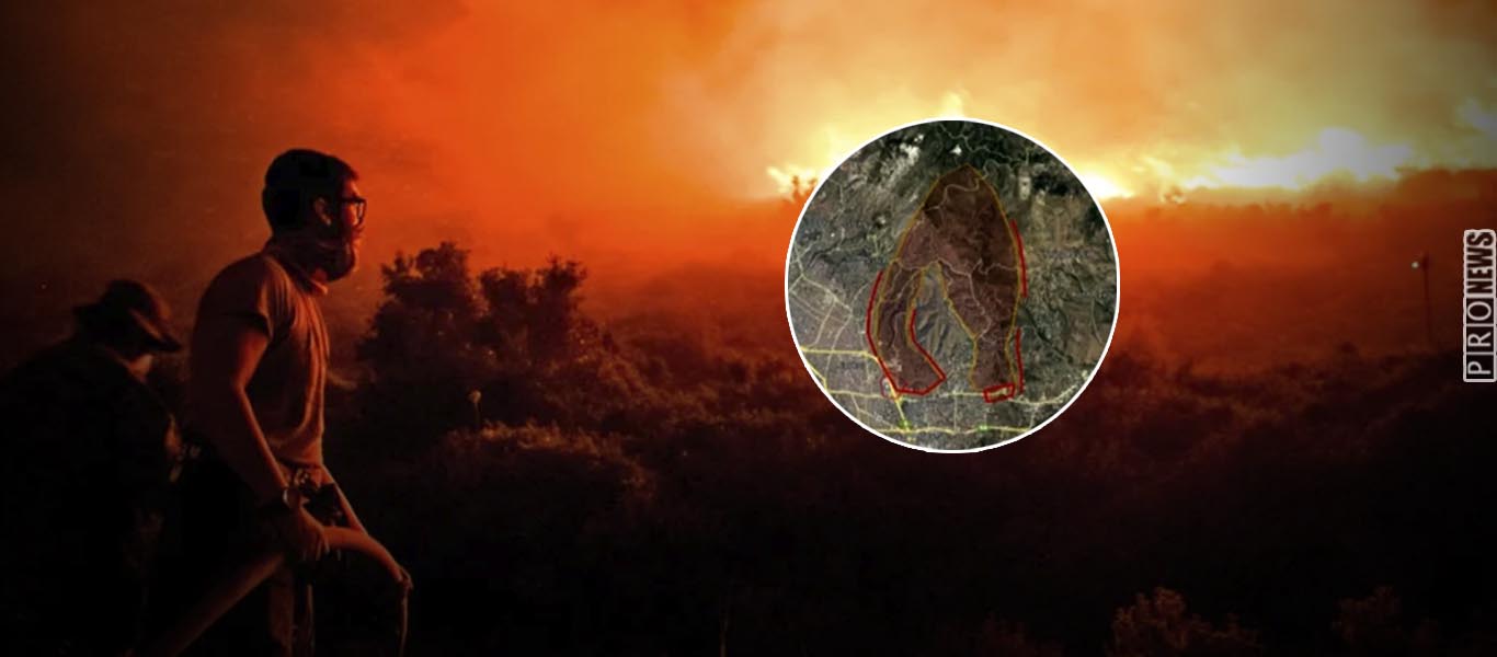 Ο χάρτης της μεγάλης πυρκαγιάς στην Πεντέλη: Τα ενεργά μέτωπα και οι διάσπαρτες εστίες – Οι ευθύνες της κυβέρνησης