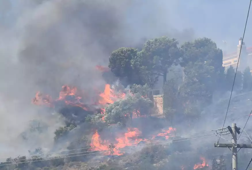 Πυρκαγιά στα Μέγαρα: Αστυνομικός διακομίστηκε με αναπνευστικά προβλήματα στο 401 λόγω του καπνού