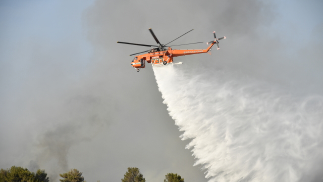 Σαλαμίνα: Υπό έλεγχο και τα τρία μέτωπα της φωτιάς