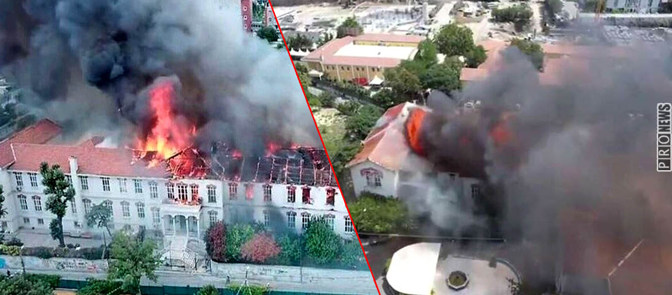 «Στάχτη» έγινε το ελληνικό γηροκομείο «Βαλουκλή» στην Κωνσταντινούπολη – Καταστράφηκε ολοσχερώς (upd)