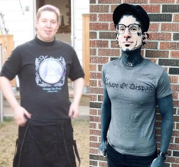 Νεαρός Καναδός πέρασε 1.200 ώρες κάνοντας τατουάζ σε όλο του το σώμα – Δείτε τις φωτογραφίες του πριν και μετά