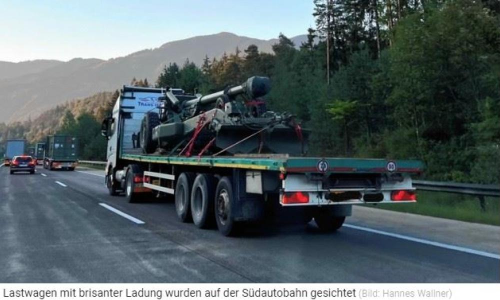 Ιταλικά φορτηγά με πολεμικό υλικό εντοπίστηκαν στη νότια Αυστρία για το Στρατό της Ουκρανίας