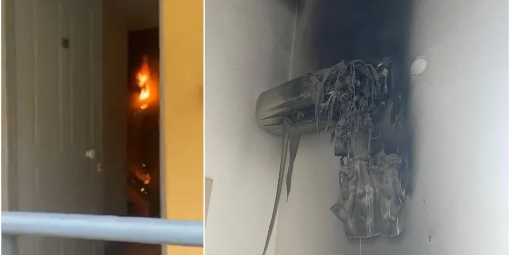 Κέρκυρα: Κλιματιστικό σε δωμάτιο ξενοδοχείου έπιασε φωτιά – Κινδύνευσαν τρεις Βρετανίδες (φώτο)