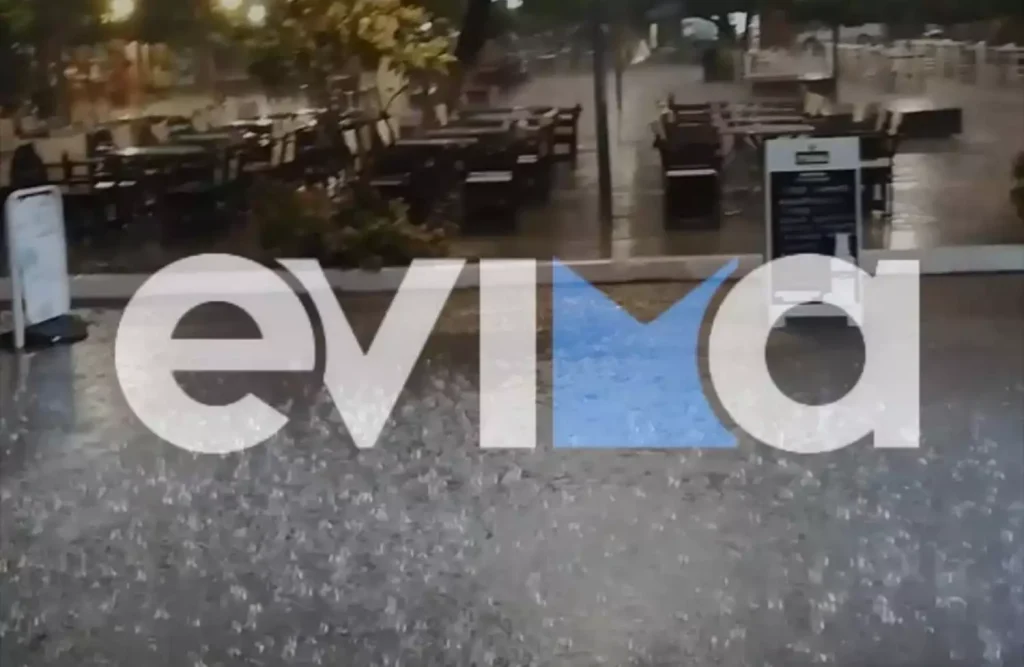 Βόρεια Εύβοια: Το μπουρίνι έπληξε το Μαντούδι – Πλημμύρισαν δρόμοι (φωτο)