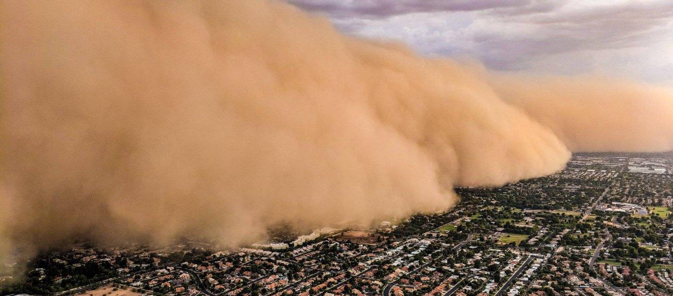 Αμμοθύελα σάρωσε τα Ηνωμένα Αραβικά Εμιράτα (φωτο-βίντεο)