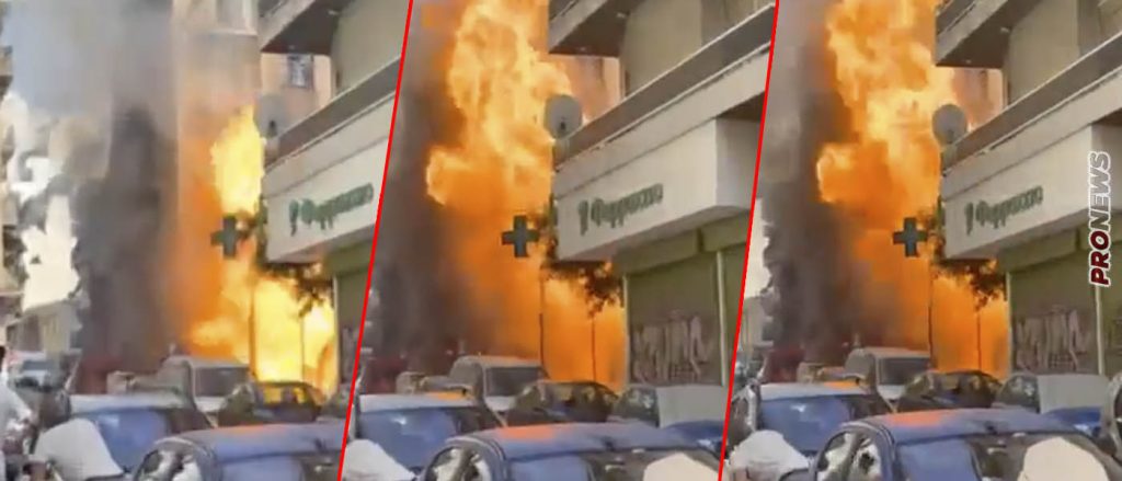 «Χάρκοβο» έγινε η Αχαρνών: Δείτε τη στιγμή της μεγάλης έκρηξης σε κατάστημα φιαλών υγραερίου (βίντεο) (upd 3)