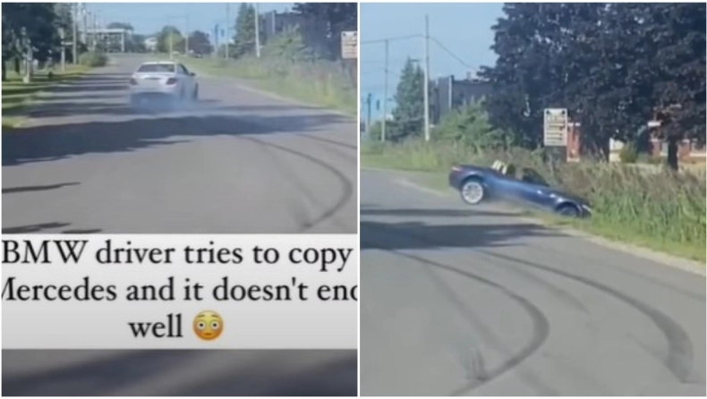 Οδηγός μιας Mercedes: Έκανε μπαντιλίκια και προσπάθησε να τον μιμηθεί ένας άλλος με BMW – Έγιναν viral