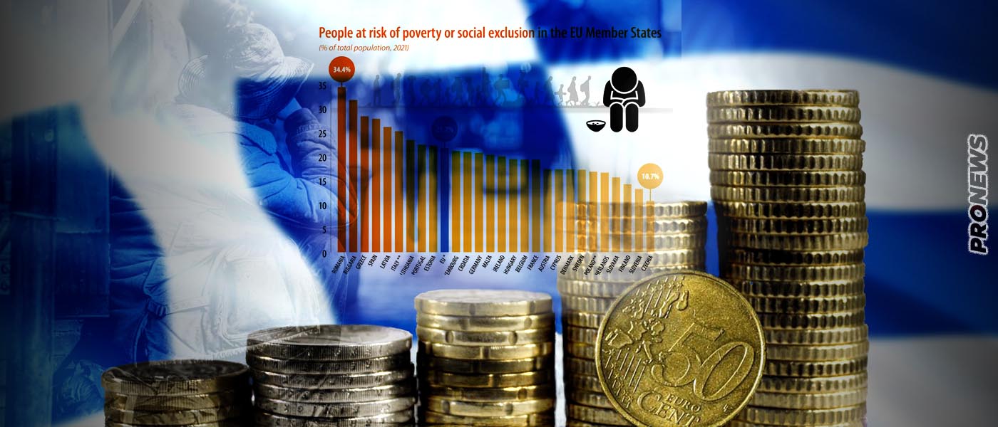 Τα «επιτεύγματα» της κυβέρνησης στην Οικονομία: Τρίτη η Ελλάδα σε φτώχεια και κοινωνικό αποκλεισμό στην ΕΕ!