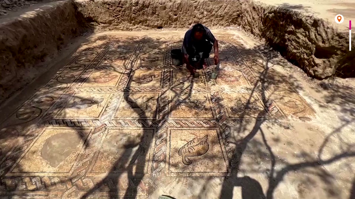 Σπάνιο ψηφιδωτό της Βυζαντινής περιόδου ανακαλύφθηκε τυχαία στη Γάζα