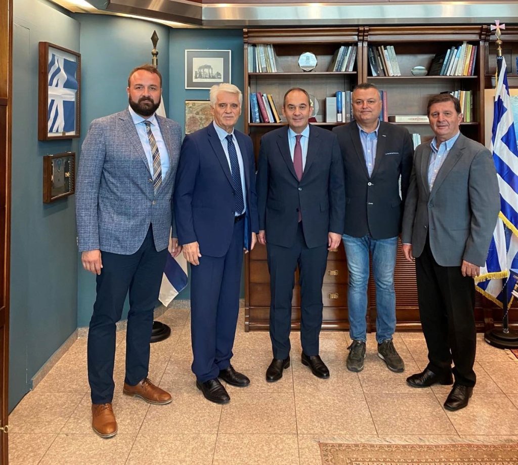 Συνάντηση Δημάρχου Δυτικής Αχαΐας Σπύρου Μυλωνά με τον υπουργό Ναυτιλίας και Νησιωτικής Πολιτικής Γιάννη Πλακιωτάκη