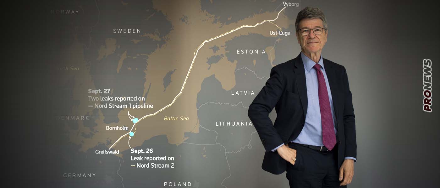 Bloomberg: «Οι ΗΠΑ χτύπησαν τους αγωγούς Nord Stream 1 και 2» – Τι είπε live ο Jeffrey Sachs