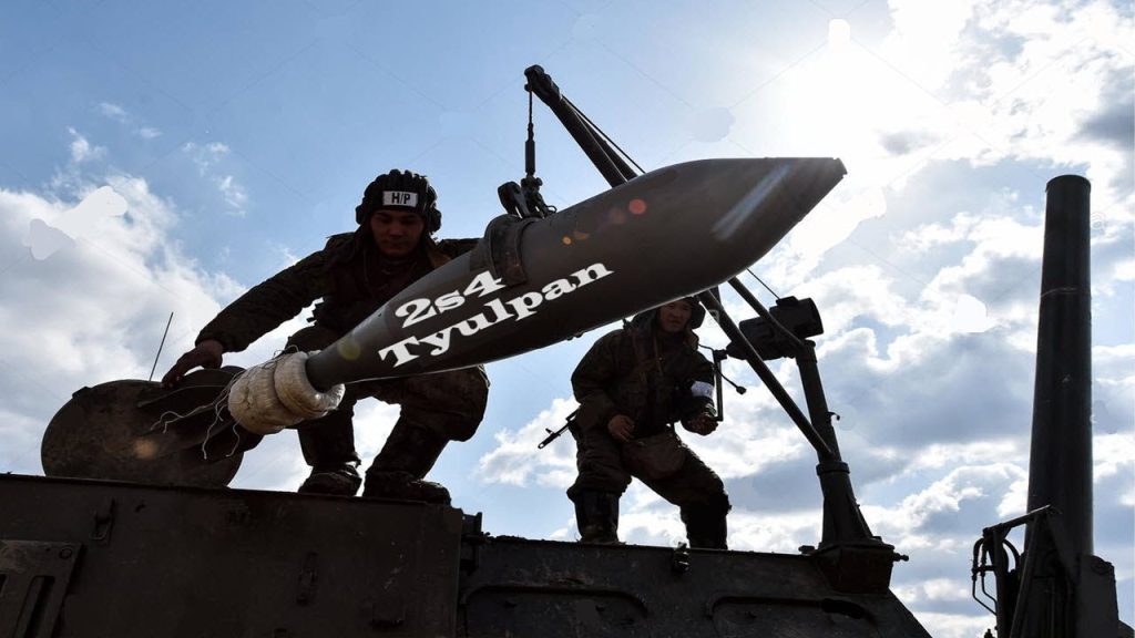 Ρωσικός όλμος των 240 χλστ. λαμβάνει θέση βολής στην Χερσώνα