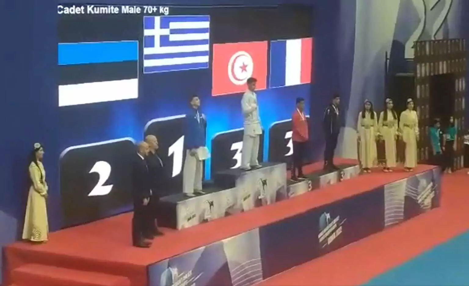 Οι Τούρκοι «έκοψαν» τον ελληνικό Εθνικό Ύμνο στην απονομή του Η.Ψωμά στο Παγκόσμιο πρωτάθλημα καράτε (βίντεο)