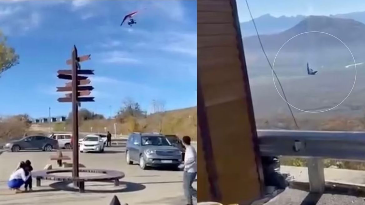 Ρωσία: Η στιγμή που ανεμόπτερο πέφτει στη γη – Νεκρή μια τουρίστρια και ο εκπαιδευτής